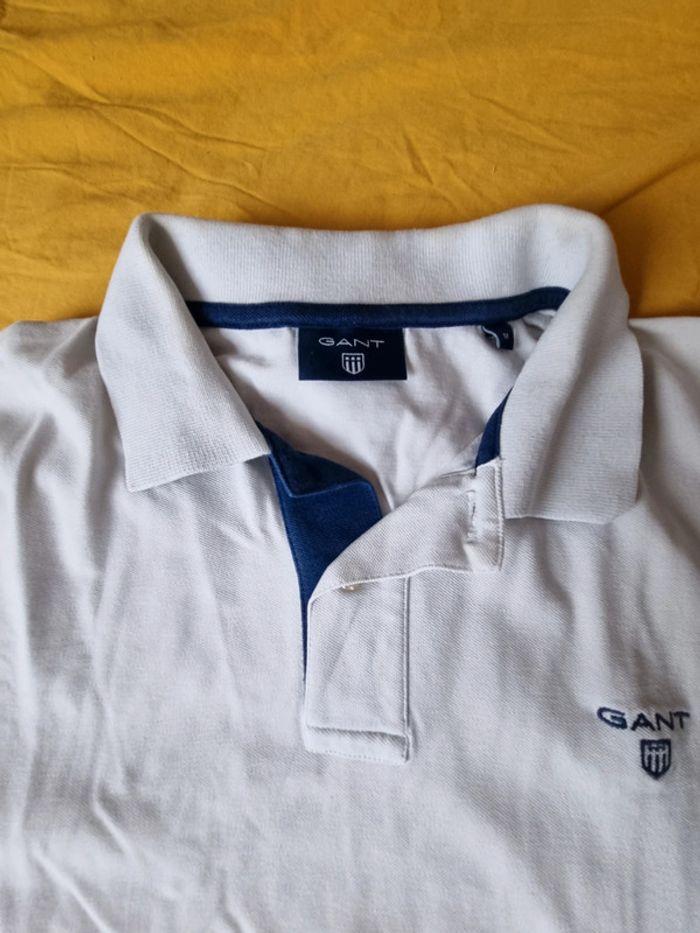 Polo blanc gant taille M - photo numéro 3