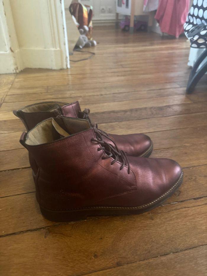 Kickers bottines bordeaux taille 41 - photo numéro 1