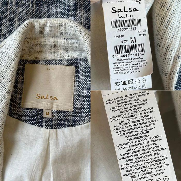 Veste Salsa bleu et blanc, taille M - photo numéro 6