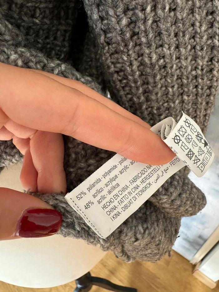 Pull Bershka gris en maille Taille S - photo numéro 3