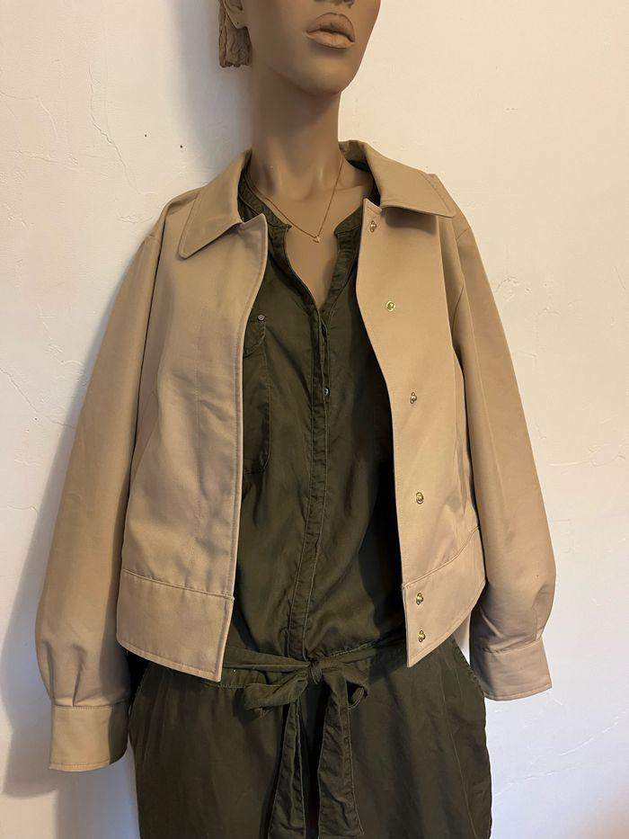 Veste blouson Camel beige, taille 44 CA - photo numéro 7