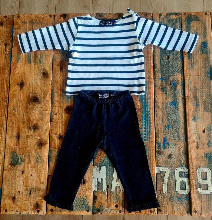 Ensemble marin pour bebe fille.