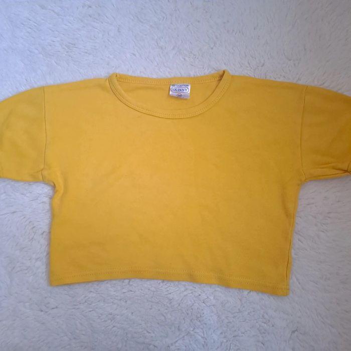 Tshirt crop top jaune