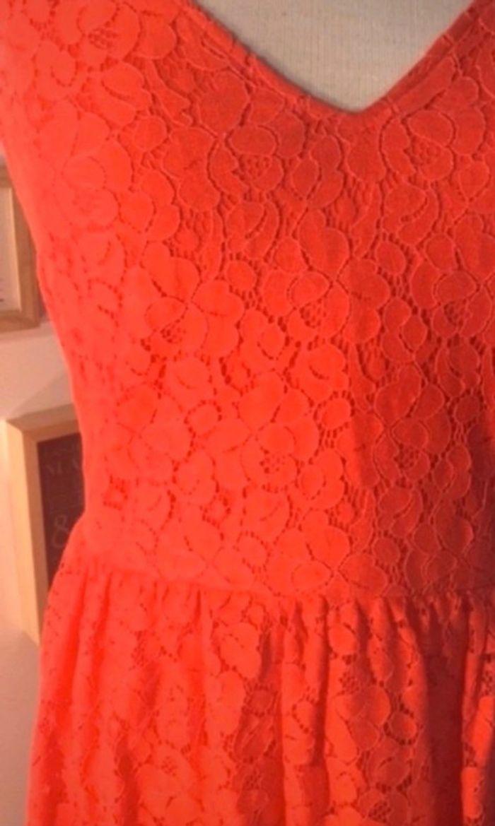 Robe corail dentelle Etam - photo numéro 3