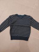 Pull bleu marine rayé T5A