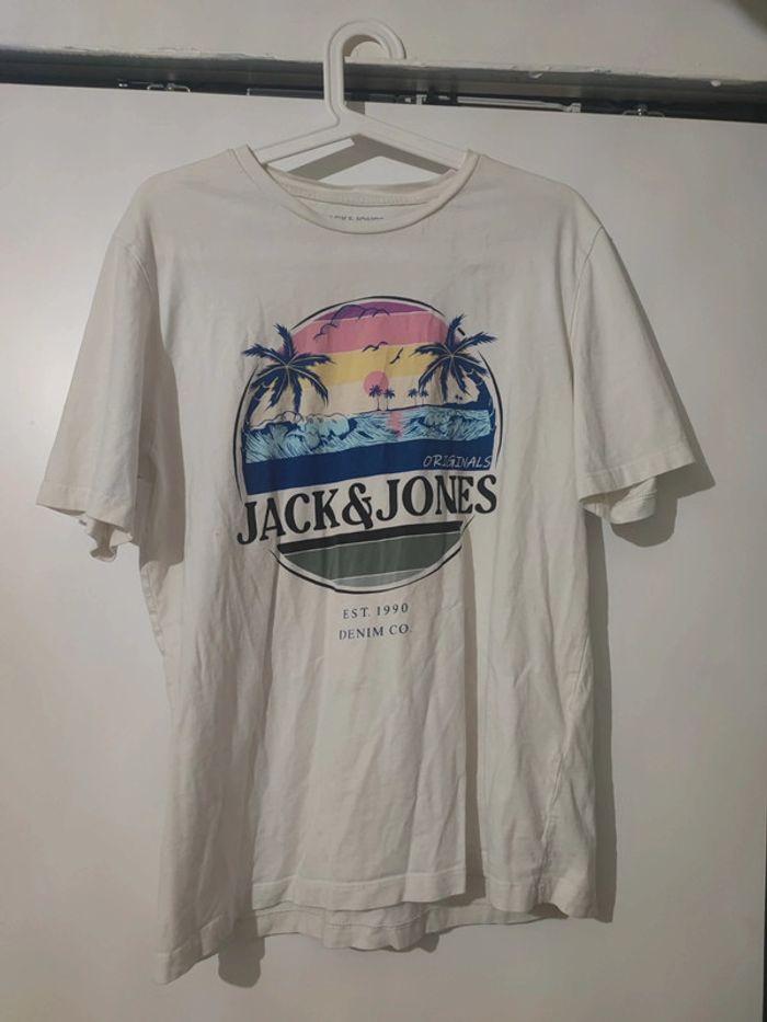 T-shirt blanc Jack&Jones - photo numéro 1