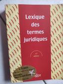 Livre lexique des termes juridiques