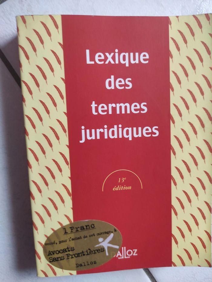 Livre lexique des termes juridiques - photo numéro 1