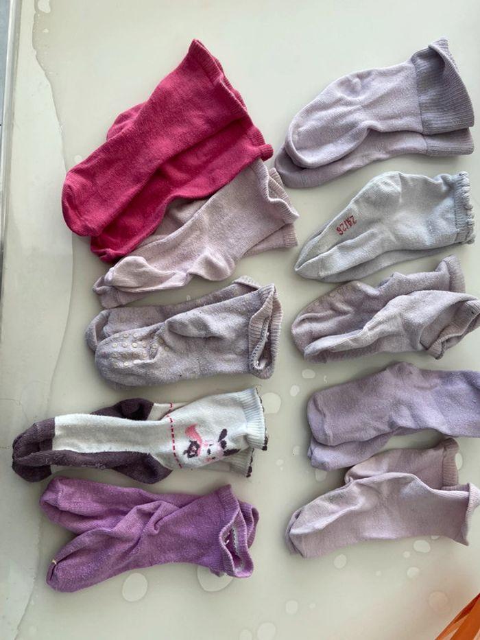 Lot 10 paires de chaussettes fille 23- 26 et 24- 26 - photo numéro 2