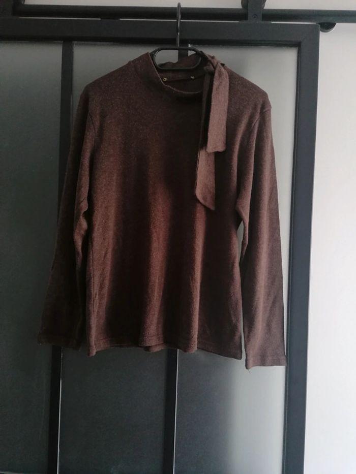 Pull marron taille L #Articles_à_1euro - photo numéro 1