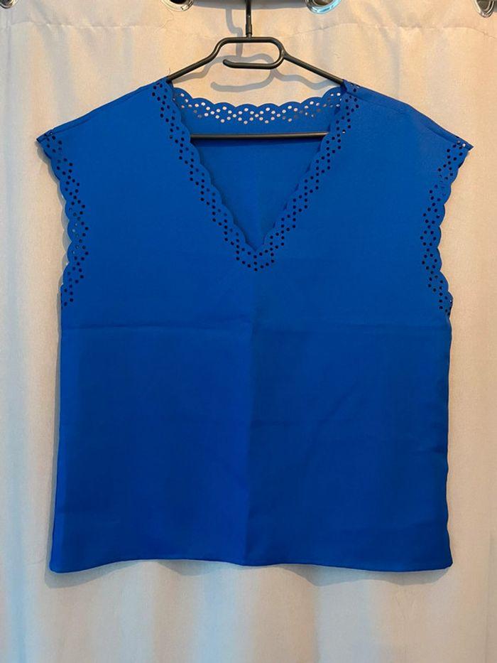 Blouse bleue Shein 36 - photo numéro 1