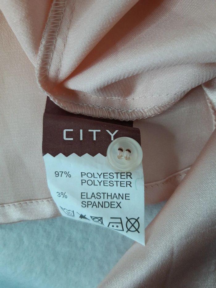 Chemise blouse marque city taille 36 S rose poudré métallisé - photo numéro 15