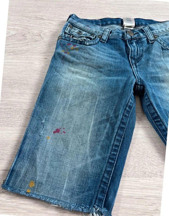 🩳 Short vintage brodé en jean True Religion Bleu Taille XS 🩳 - photo numéro 16