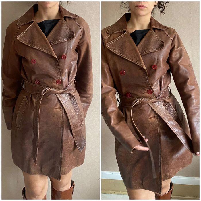 Vintage 90s leather coat - photo numéro 4