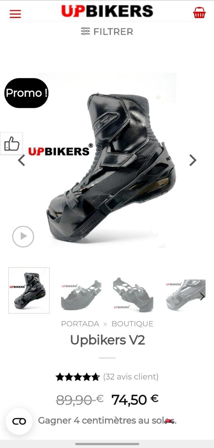 Rehausse chaussures moto UpBikers - photo numéro 3