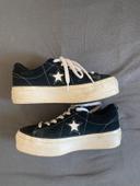 converse plateforme noire