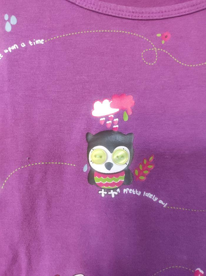 Sweatshirt violet hibou 8 ans NKY - photo numéro 2