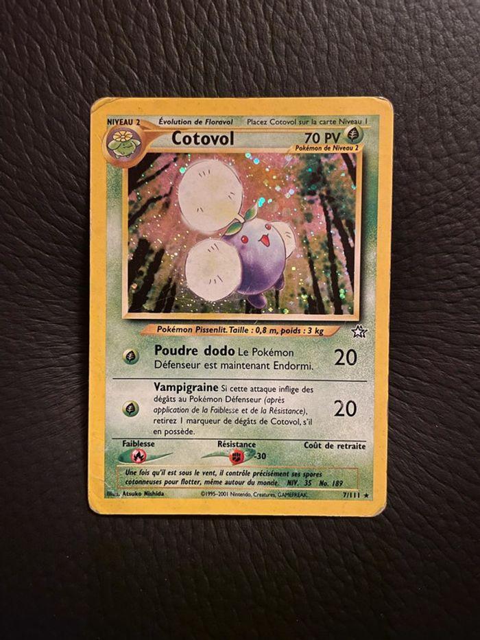 Carte Pokémon Cotovol holographique Neo Genesis 7/111 - photo numéro 1