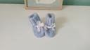 Lot de deux paires de  Chausson en laine bleu - 1/3 mois