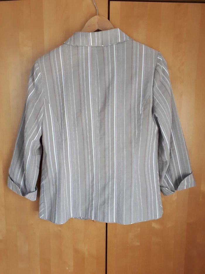 Veste blazer vintage gris violet clair blanc Armand Thiery Taille 40 - photo numéro 8