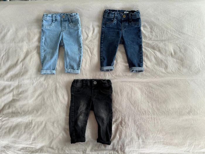 Lot 3 jeans Denim 4-6 mois H&M - photo numéro 1