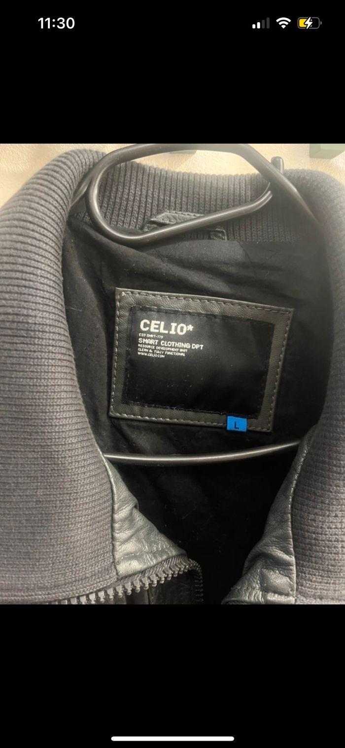 Blouson en cuir celio vintage - photo numéro 4