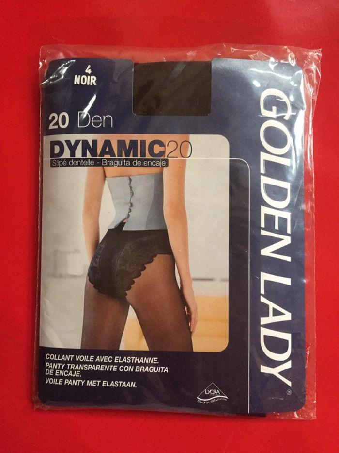 Collant noir  Golden lady neuf en Lycra Culotte  dentelle taille 4 - photo numéro 1