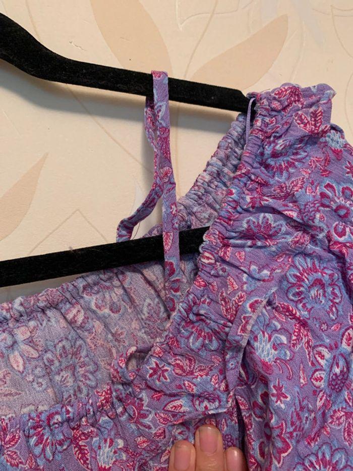 Blouse lilas motifs fleuris - photo numéro 7