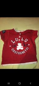 Tee shirt lulu castagnette  garçon 6 mois