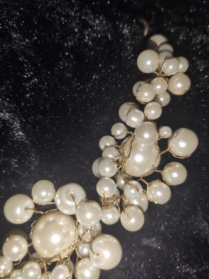 Collier perles blanches - photo numéro 3