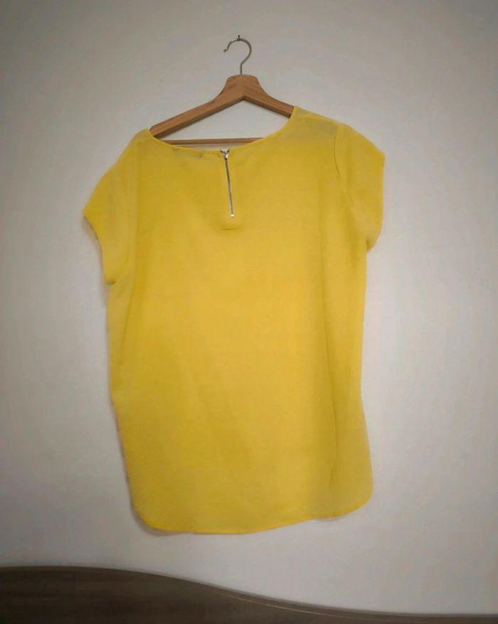 Blouse manche courte jaune only taille 44 - photo numéro 2