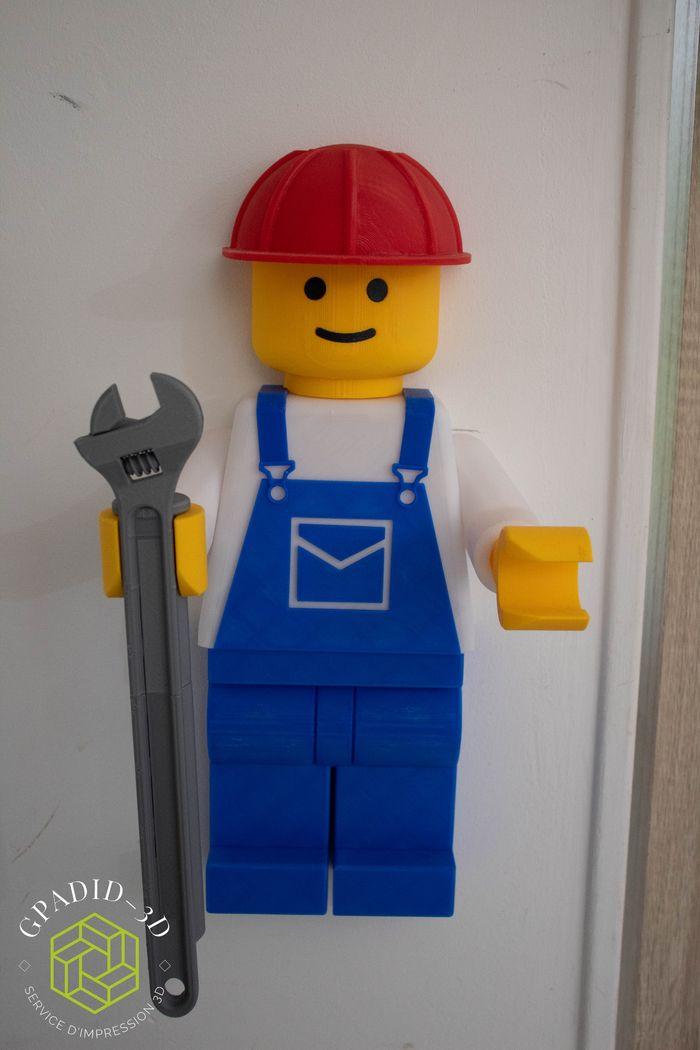 Dévidoir de papier toilette ou simple décoration murale dans un style Lego - photo numéro 4