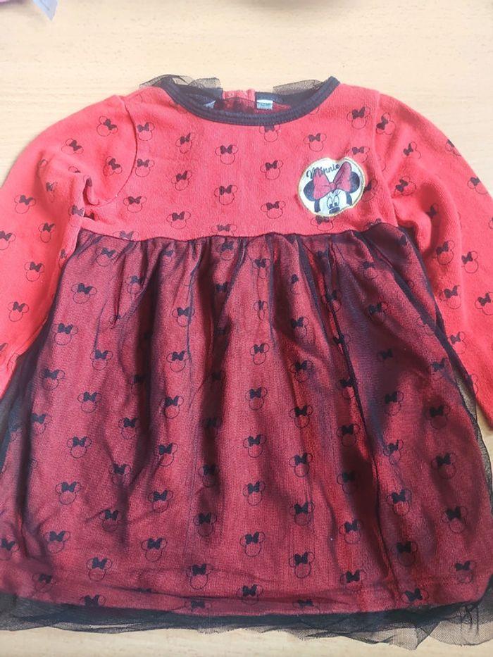 Robe manches longues 12 mois Minnie - photo numéro 1