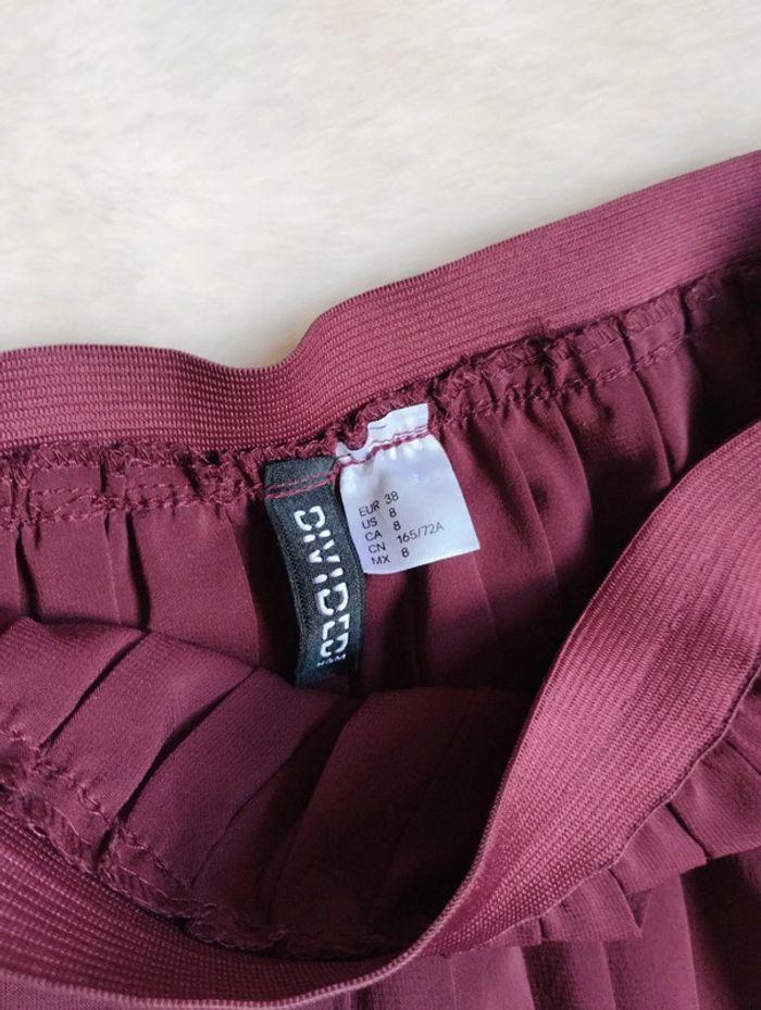 Jupe plissée bordeaux H&M - photo numéro 4