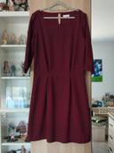 Robe bordeaux manches 3/4 jacqueline Riu - Taille XL 42