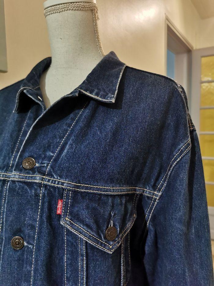 Veste jeans Levi's taille xl bleu used automne hiver - photo numéro 3