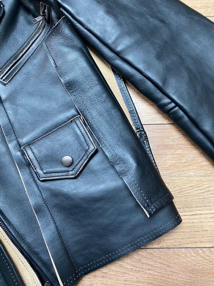 Veste en cuir perfecto noir Maison martin margiela x H&M - photo numéro 8