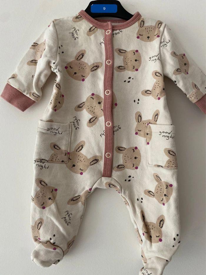 Lot de 2 pyjamas « dors bien » lapin - photo numéro 2