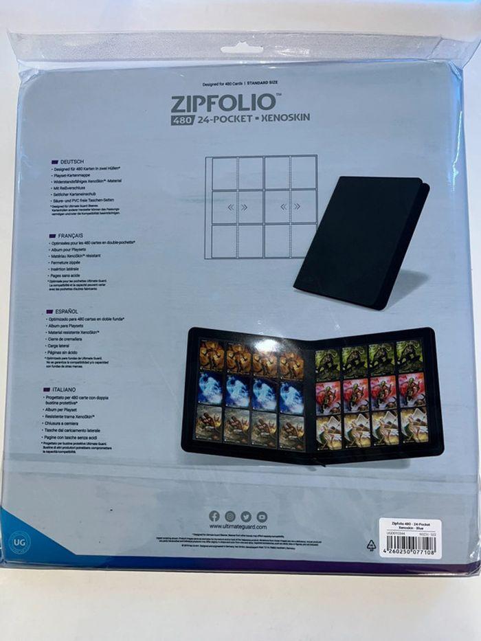 Binder bleu xenoskin zipfolio 480 cartes - photo numéro 2