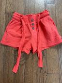 Joli short corail très peu porté