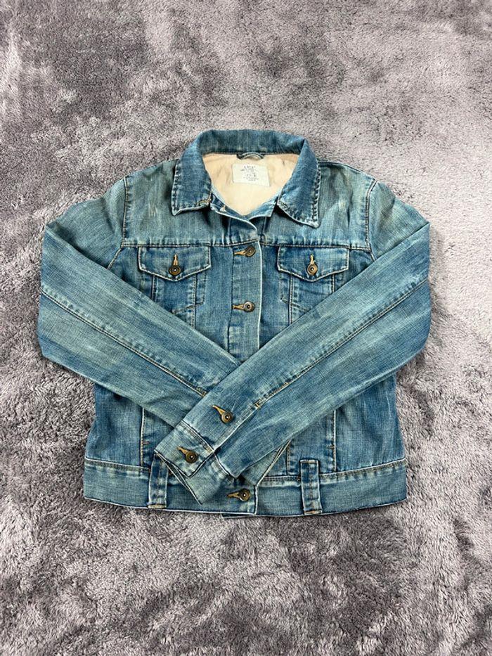 👕 Veste en Jeans vintage y2k Bleu Clair Taille S 👕 - photo numéro 1