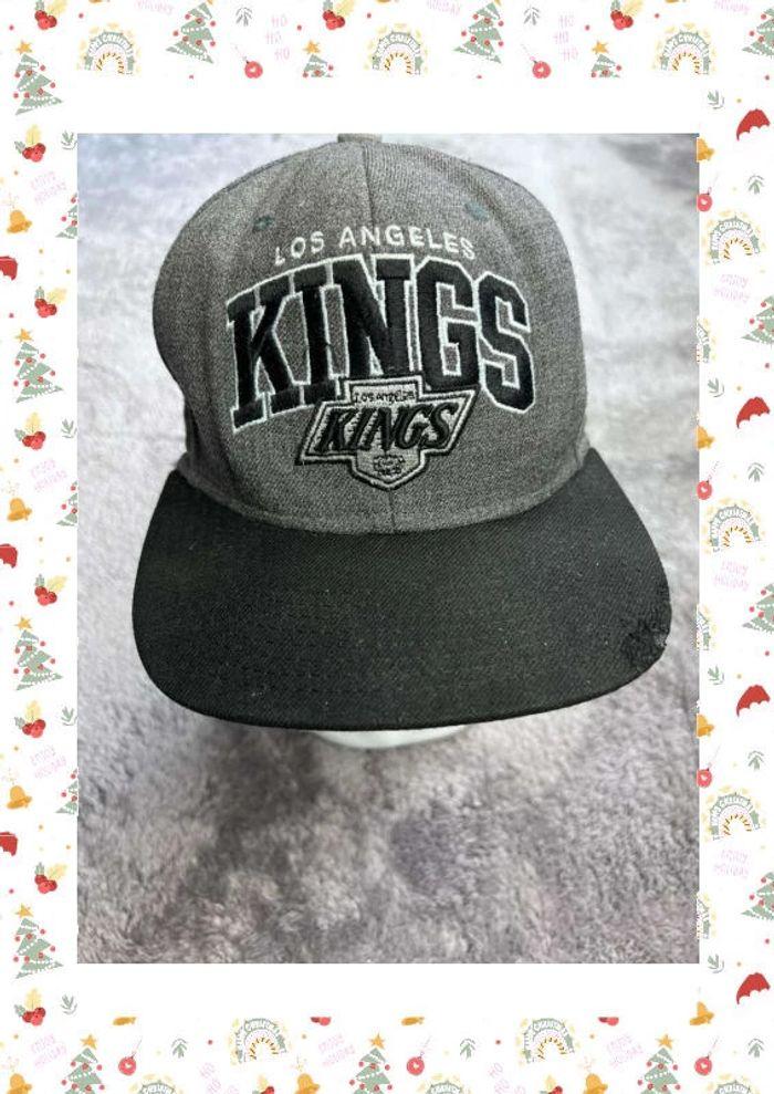 🧢 Casquette en laine Mitchell & Ness Los Angeles Kings Vintage Hockey NHL Grise  🧢 - photo numéro 1