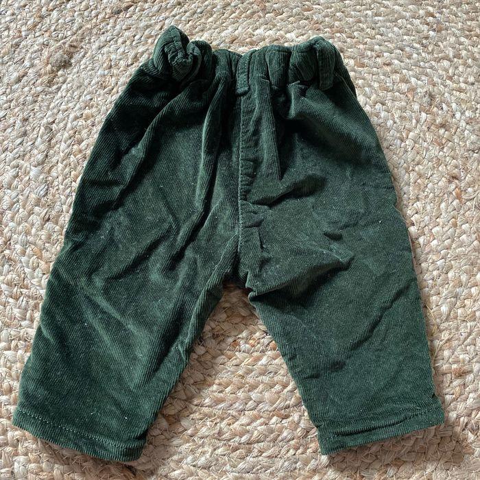 Pantalon velours cottelé vert - photo numéro 3