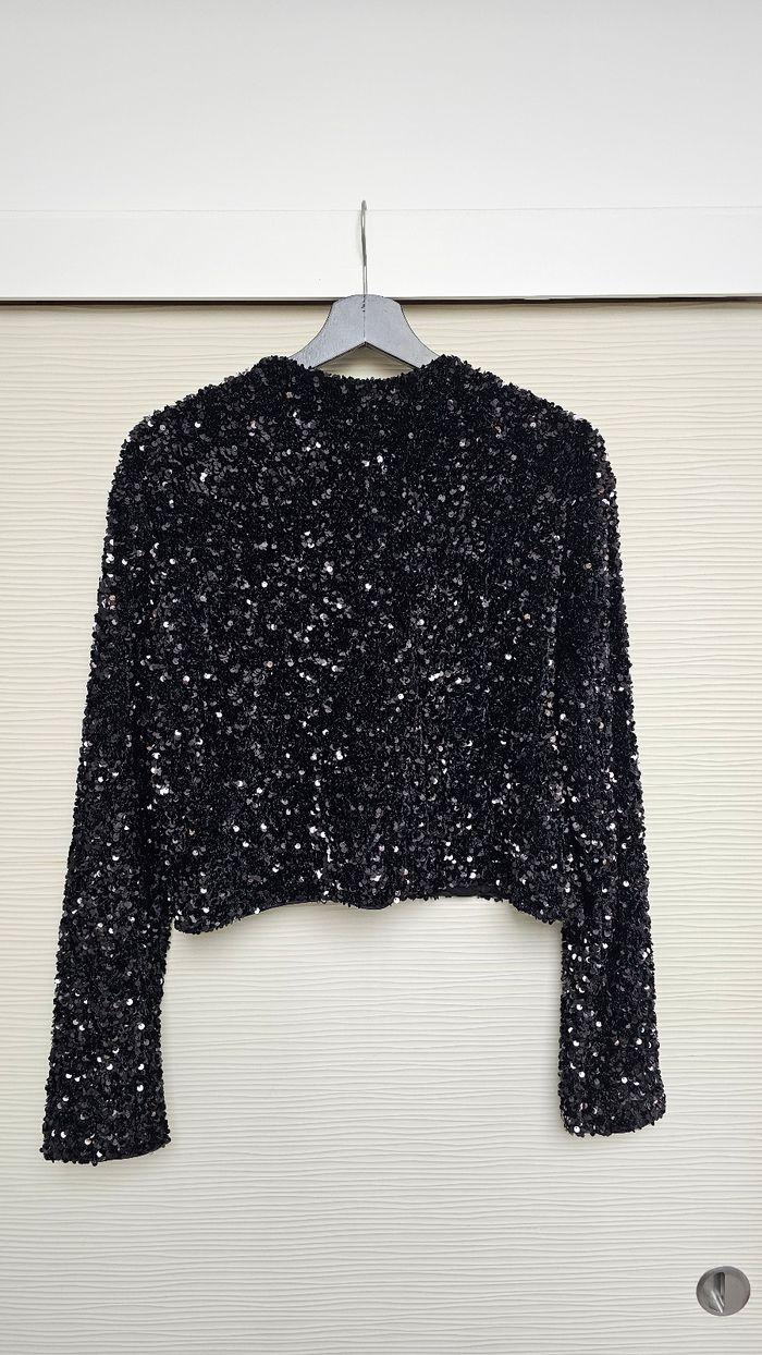 Veste gilet sequins noirs noeuds H&M - photo numéro 7