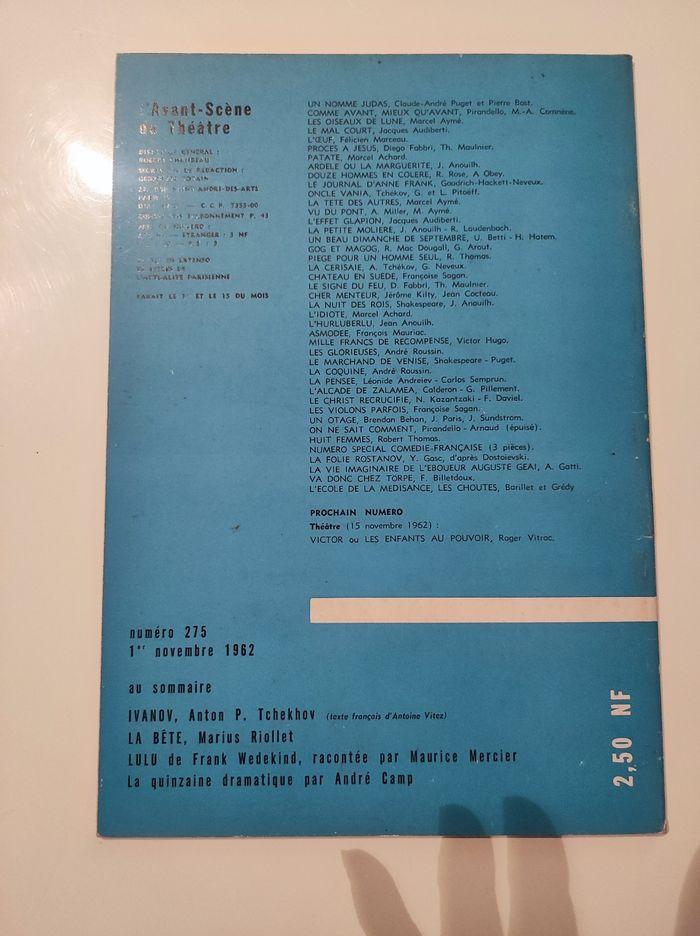 Livre théâtre Ivanov L'avant-scène 275 - 1962 - photo numéro 7