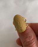 Jolie bague ouverte vintage en titane doré