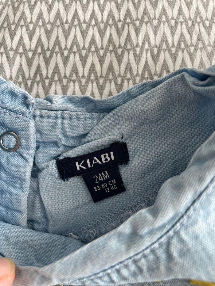 Blouse jean bleu clair Kiabi 24 mois - photo numéro 2