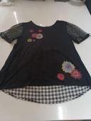 Tee shirt manches courtes dentelle femme Desigual taille M original