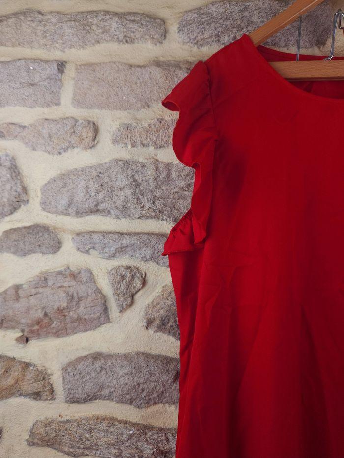 Robe manches volantées rouge Femme taille 52 marque Asos 🍬 - photo numéro 2