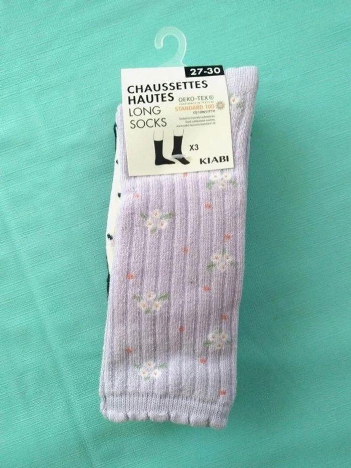 * Lot de 3 paires de chaussettes blanc/lilas T27-30 Kiabi #4 - photo numéro 1